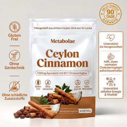 Ceylon-Zimt 7200 mg Äquivalent mit MCT-Öl